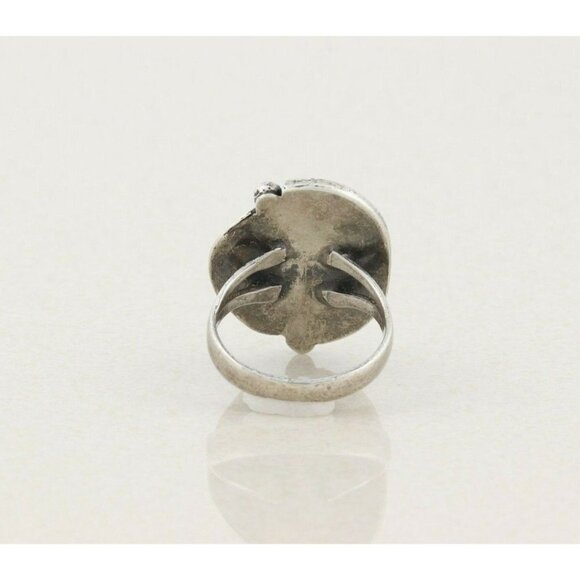 Sterling Silver Blue Turquoise Leaf Ring Size 7 1/2 - Picture 7 of 7